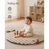 image:imageBlissful Diary Baby Play Gym Mat Play Mat Activity Mat with 6 Detachable Toys for StageBased Sensory amp Motor Skill Development Easy to Install amp Clean Baby Essentials Gift Brown CheckerboardBrown Checkerboard