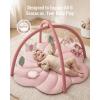 image:imageBlissful Diary Baby Play Gym Mat Tummy Time with 6 Detachable Toys for Sensory amp Motor Skill Development Baby Activity Mat for Girl Boy Newborn Essentials Shower Gift Pink Floral