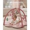 image:imageBlissful Diary Baby Play Gym Mat Tummy Time with 6 Detachable Toys for Sensory amp Motor Skill Development Baby Activity Mat for Girl Boy Newborn Essentials Shower Gift Pink Floral