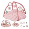 image:imageBlissful Diary Baby Play Gym Mat Tummy Time with 6 Detachable Toys for Sensory amp Motor Skill Development Baby Activity Mat for Girl Boy Newborn Essentials Shower Gift Pink Floral