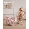image:imageBlissful Diary Toddler Chair Snuggly Soft Kids Sofa Chair Supportive Toddler Couch for Boys and Girls Kids Furniture for Baby Gift Blush CheckeredBlush Checkered