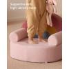 image:imageBlissful Diary Toddler Chair Snuggly Soft Kids Sofa Chair Supportive Toddler Couch for Boys and Girls Kids Furniture for Baby Gift Blush CheckeredBlush Pink Rainbow