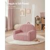 image:imageBlissful Diary Toddler Chair Snuggly Soft Kids Sofa Chair Supportive Toddler Couch for Boys and Girls Kids Furniture for Baby Gift Blush CheckeredBlush Pink