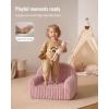 image:imageBlissful Diary Toddler Chair Snuggly Soft Kids Sofa Chair Supportive Toddler Couch for Boys and Girls Kids Furniture for Baby Gift Blush CheckeredBlush Pink