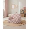 image:imageBlissful Diary Toddler Chair Snuggly Soft Kids Sofa Chair Supportive Toddler Couch for Boys and Girls Kids Furniture for Baby Gift Blush CheckeredBlush Checkered