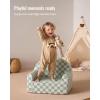 image:imageBlissful Diary Toddler Chair Snuggly Soft Kids Sofa Chair Supportive Toddler Couch for Boys and Girls Kids Furniture for Baby Gift Blush CheckeredSage Checkered