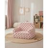 image:imageBlissful Diary Toddler Couch 2in1 Comfy Toddler Chair amp Lounger Soft Flannel Fleece Kids Couch Sofa for Old Girls Boys Birthday Gift Sage GreenBlush Checkered