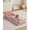 image:imageBlissful Diary Toddler Couch 2in1 Comfy Toddler Chair amp Lounger Soft Flannel Fleece Kids Couch Sofa for Old Girls Boys Birthday Gift Sage GreenBlush Pink