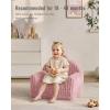 image:imageBlissful Diary Toddler Couch 2in1 Comfy Toddler Chair amp Lounger Soft Flannel Fleece Kids Couch Sofa for Old Girls Boys Birthday Gift Sage GreenBlush Pink