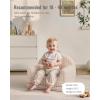 image:imageBlissful Diary Toddler Couch 2in1 Comfy Toddler Chair amp Lounger Soft Flannel Fleece Kids Couch Sofa for Old Girls Boys Birthday Gift Sage GreenCream White
