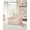 image:imageBlissful Diary Toddler Couch 2in1 Comfy Toddler Chair amp Lounger Soft Flannel Fleece Kids Couch Sofa for Old Girls Boys Birthday Gift Sage GreenCream White