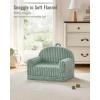 image:imageBlissful Diary Toddler Couch 2in1 Comfy Toddler Chair amp Lounger Soft Flannel Fleece Kids Couch Sofa for Old Girls Boys Birthday Gift Sage GreenSage Green