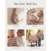image:imageBlissful Diary Muslin MultiUse Cloth  4in1 Privacy Nursing Cover Swaddle Blanket Car Seat Cover Burp Cloth Portable Breastfeeding Essentials for Women Baby Must Have Brown CheckboardBrown Checkboard