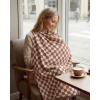 image:imageBlissful Diary Muslin MultiUse Cloth  4in1 Privacy Nursing Cover Swaddle Blanket Car Seat Cover Burp Cloth Portable Breastfeeding Essentials for Women Baby Must Have Brown CheckboardBrown Checkboard