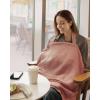 image:imageBlissful Diary Muslin Nursing Cover for Breastfeeding Breathable Breastfeeding Cover up with Arch Neckline for Women Nursing Apron Brown CheckboardDusty Pink