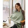 image:imageBlissful Diary Muslin Nursing Cover for Breastfeeding Breathable Breastfeeding Cover up with Arch Neckline for Women Nursing Apron Brown CheckboardSage Green