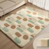image:imageBlissful Diary 13 Thick Baby Play Mat 71x59 Playpen Mat with Removable amp Washable Cover Ultra Soft Crawling Rug for Floor Foam Cushion amp NonSlip Backing for Kids Toddlers Earth Tone RainbowEarth Tone Rainbow