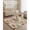 image:imageBlissful Diary 13 Thick Baby Play Mat 71x59 Playpen Mat with Removable amp Washable Cover Ultra Soft Crawling Rug for Floor Foam Cushion amp NonSlip Backing for Kids Toddlers Earth Tone RainbowEarth Tone Rainbow