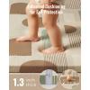image:imageBlissful Diary 13 Thick Baby Play Mat 71x59 Playpen Mat with Removable amp Washable Cover Ultra Soft Crawling Rug for Floor Foam Cushion amp NonSlip Backing for Kids Toddlers Earth Tone RainbowEarth Tone Rainbow