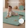 image:imageBlissful Diary 13 Thick Baby Play Mat 71x59 Playpen Mat with Removable amp Washable Cover Ultra Soft Crawling Rug for Floor Foam Cushion amp NonSlip Backing for Kids Toddlers Earth Tone RainbowSage Green