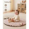 image:imageBlissful Diary Baby Play Gym Mat Play Mat Activity Mat with 6 Detachable Toys for StageBased Sensory amp Motor Skill Development Easy to Install amp Clean Baby Essentials Gift Blush CheckeredBlush Checkerboard