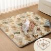 image:imageBlissful Diary Portable Baby Play Mats for Floor Thicker Cushioned Foldable Baby Crawling Mat for Indoor Outdoor Modern Abstract 43 X 43Earth Tones