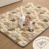 image:imageBlissful Diary Portable Baby Play Mats for Floor Thicker Cushioned Foldable Baby Crawling Mat for Indoor Outdoor Modern Abstract 43 X 43Earth Tones