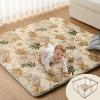 image:imageBlissful Diary Portable Baby Play Mats for Floor Thicker Cushioned Foldable Baby Crawling Mat for Indoor Outdoor Modern Abstract 43 X 43Earth Tones