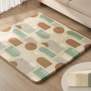 image:imageBlissful Diary 13 Thick Baby Play Mat 71x59 Playpen Mat with Removable amp Washable Cover Ultra Soft Crawling Rug for Floor Foam Cushion amp NonSlip Backing for Kids Toddlers Earth Tone RainbowEarth Tone Rainbow