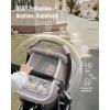 image:imageBlissful Diary Baby Car Seat Cover Extra Large Mesh Window Breathable Muslin Cotton Infant Windproof Canopy MustHave Baby Gift  Roman GreenAgreeable Gray
