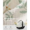 image:imageBlissful Diary Baby Car Seat Cover Extra Large Mesh Window Breathable Muslin Cotton Infant Windproof Canopy MustHave Baby Gift  Roman GreenBotanical Leaf