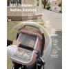 image:imageBlissful Diary Baby Car Seat Cover Extra Large Mesh Window Breathable Muslin Cotton Infant Windproof Canopy MustHave Baby Gift  Roman GreenDusty Pink