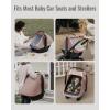 image:imageBlissful Diary Baby Car Seat Cover Extra Large Mesh Window Breathable Muslin Cotton Infant Windproof Canopy MustHave Baby Gift  Roman GreenDusty Pink