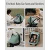 image:imageBlissful Diary Baby Car Seat Cover Extra Large Mesh Window Breathable Muslin Cotton Infant Windproof Canopy MustHave Baby Gift  Roman GreenRoman Green