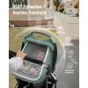 image:imageBlissful Diary Baby Car Seat Cover Extra Large Mesh Window Breathable Muslin Cotton Infant Windproof Canopy MustHave Baby Gift  Roman GreenRoman Green