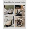 image:imageBlissful Diary Baby Car Seat Cover Extra Large Mesh Window Breathable Muslin Cotton Infant Windproof Canopy MustHave Baby Gift  Roman GreenSunshine