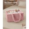 image:imageBlissful Diary Flannel Diaper Caddy Organizer included Gift Packaging Cozy Nursery Storage Basket Gift for Baby Shower Newborn Essentials Blush PinkBlush Pink