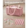 image:imageBlissful Diary Flannel Diaper Caddy Organizer included Gift Packaging Cozy Nursery Storage Basket Gift for Baby Shower Newborn Essentials Blush PinkBlush Pink