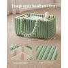 image:imageBlissful Diary Flannel Diaper Caddy Organizer included Gift Packaging Cozy Nursery Storage Basket Gift for Baby Shower Newborn Essentials Blush PinkTrendy Sage Green
