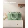 image:imageBlissful Diary Flannel Diaper Caddy Organizer included Gift Packaging Cozy Nursery Storage Basket Gift for Baby Shower Newborn Essentials Blush PinkTrendy Sage Green