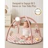 image:imageBlissful Diary Baby Play Gym Mat Play Mat Activity Mat with 6 Detachable Toys for StageBased Sensory amp Motor Skill Development Easy to Install amp Clean Baby Essentials Gift Sage CheckerboardBlush Checkerboard