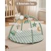 image:imageBlissful Diary Baby Play Gym Mat Play Mat Activity Mat with 6 Detachable Toys for StageBased Sensory amp Motor Skill Development Easy to Install amp Clean Baby Essentials Gift Sage CheckerboardSage Checkerboard