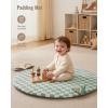 image:imageBlissful Diary Baby Play Gym Mat Play Mat Activity Mat with 6 Detachable Toys for StageBased Sensory amp Motor Skill Development Easy to Install amp Clean Baby Essentials Gift Sage CheckerboardSage Checkerboard