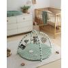 image:imageBlissful Diary Baby Play Gym Mat Play Mat Activity Mat with 6 Detachable Toys for StageBased Sensory amp Motor Skill Development Easy to Install amp Clean Baby Essentials Gift Sage CheckerboardSage Green