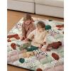 image:imageBlissful Diary Baby Play Mat 47x47 Infant Play Mat for Playpen Thicken Foam Cushioned Baby Mat for Floor NonSlip Kids Play Mat Washable Baby Playmat for BabiesToddlers Sage GreenModern Abstract