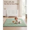 image:imageBlissful Diary Baby Play Mat 47x47 Infant Play Mat for Playpen Thicken Foam Cushioned Baby Mat for Floor NonSlip Kids Play Mat Washable Baby Playmat for BabiesToddlers Sage GreenSage Green