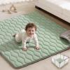 image:imageBlissful Diary Baby Play Mat 47x47 Infant Play Mat for Playpen Thicken Foam Cushioned Baby Mat for Floor NonSlip Kids Play Mat Washable Baby Playmat for BabiesToddlers Sage GreenSage Green