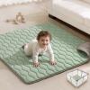 image:imageBlissful Diary Baby Play Mat 47x47 Infant Play Mat for Playpen Thicken Foam Cushioned Baby Mat for Floor NonSlip Kids Play Mat Washable Baby Playmat for BabiesToddlers Sage GreenSage Green