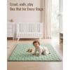 image:imageBlissful Diary Baby Play Mat 47x47 Infant Play Mat for Playpen Thicken Foam Cushioned Baby Mat for Floor NonSlip Kids Play Mat Washable Baby Playmat for BabiesToddlers Sage GreenSage Green
