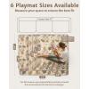 image:imageBlissful Diary Baby Play Mat 47x47 Infant Play Mat for Playpen Thicken Foam Cushioned Baby Mat for Floor NonSlip Kids Play Mat Washable Baby Playmat for BabiesToddlers Sage GreenEarth Tones